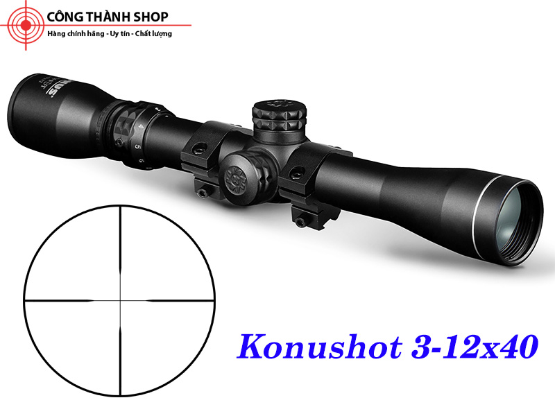 ỐNG NGẮM CHÍNH HÃNG ITALIA KONUSHOT 3-12X40