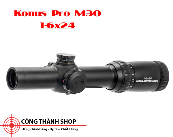 Ống ngắm chống nhảy tâm Konus Pro M30 1-6x24