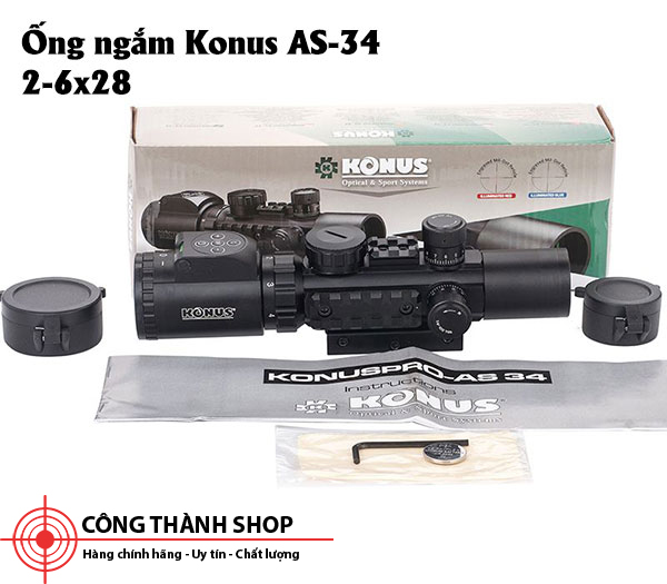 ỐNG NGẮM KONUS AS-34 2-6X28