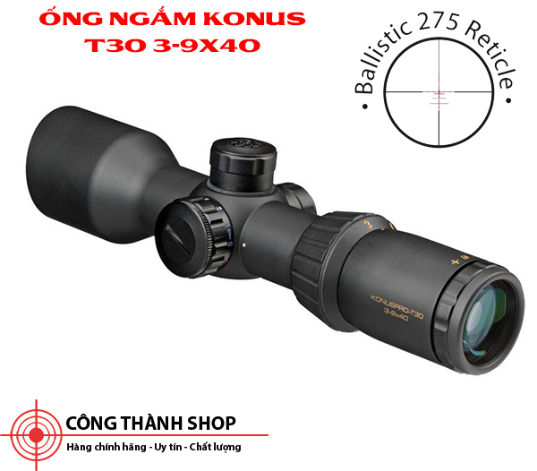 Ống ngắm Konus Pro T30 3-9x40