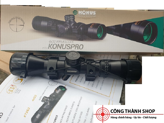 Ống ngắm Konuspro 4x32 cho súng Airsoft