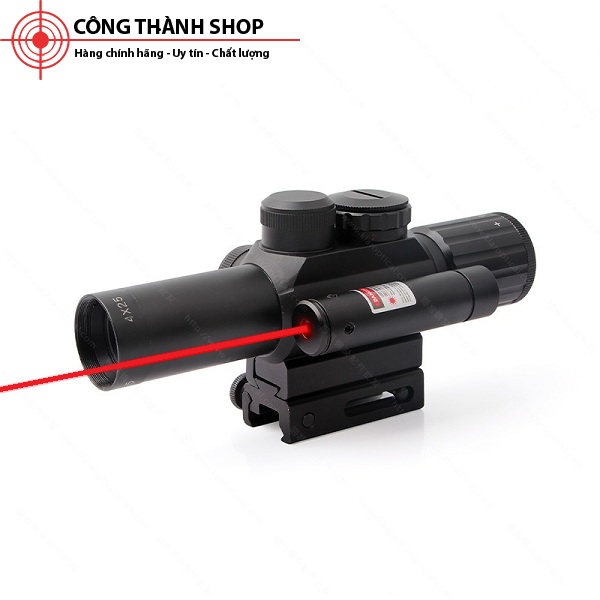 Ống ngắm laser Acurate M6 4x25 cho súng Airsoft