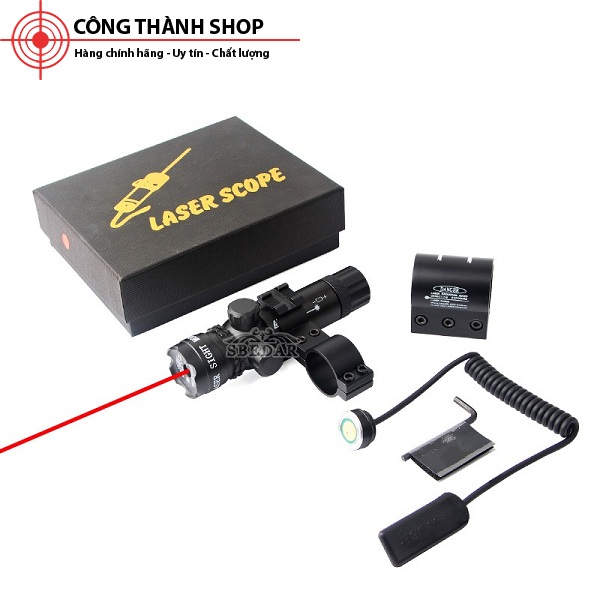 Đèn laser  đỏ to 5mW 650nm gắn súng Airsoft