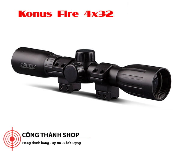 Ống ngắm chính hãng giá rẻ Konus Fire 4x32