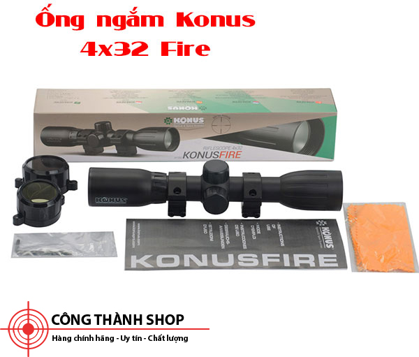 Ống ngắm chính hãng giá rẻ Konus Fire 4x32