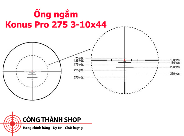 Ống ngắm konus Pro 275 3-10x44