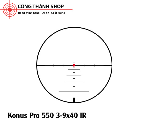  ống ngắm Konus Pro 550 3-9x40 IR