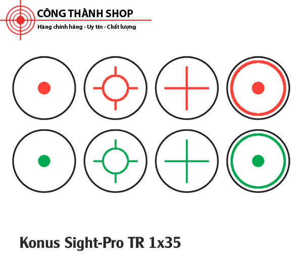 Ống ngắm Konus 1x35 SightPro TR Sight