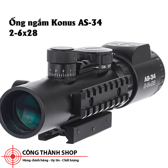 ỐNG NGẮM KONUS AS-34 2-6X28