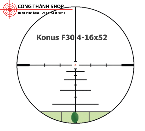 ỐNG NGẮM CHỐNG NHẢY TÂM KONUS F30 4-16X52