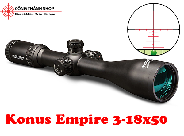 Ống Ngắm Chính Hãng Italia Konus Empire 3-18x50,bảo hành nhảy tâm