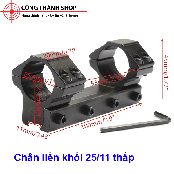 CHÂN ỐNG NGẮM LIỀN KHỐI 25/11 thấp