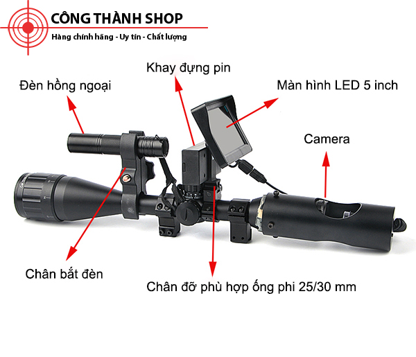 Camera nhìn đêm gắn ống ngắm