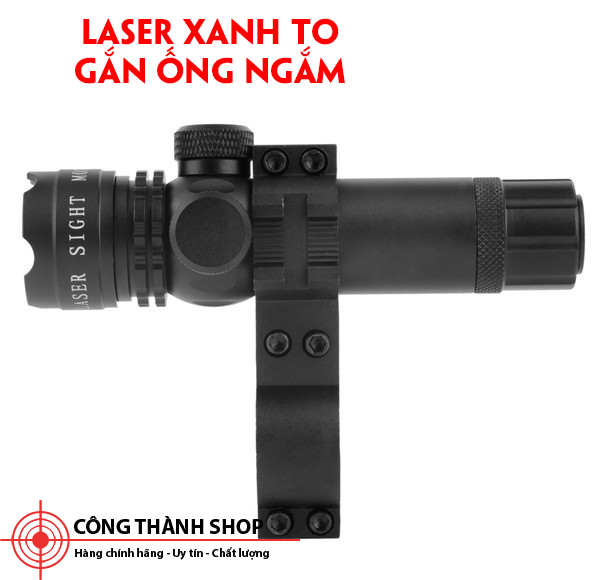 Ống ngắm laser xanh to 5mW 532nm gắn súng